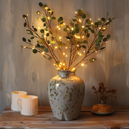 LED Flower Garland – Battery Fairy Lights with Lifelike Blooms