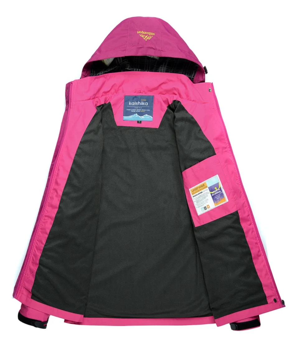 Women's outdoor hiking jacket - open view