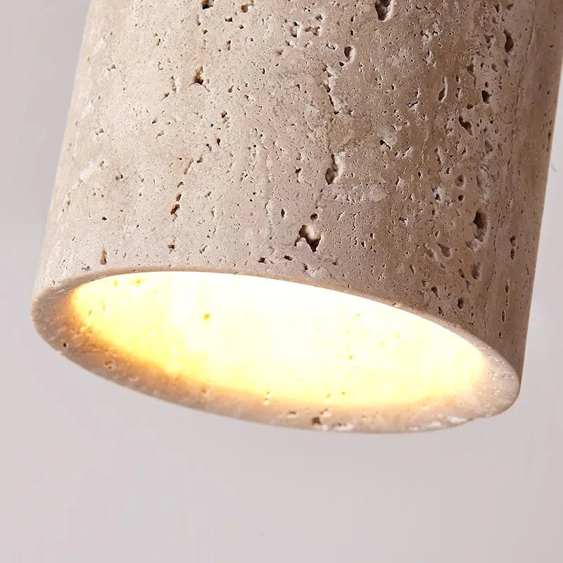 Cement & Wood Ceiling Lamp – Modern Rustic Flush Mount