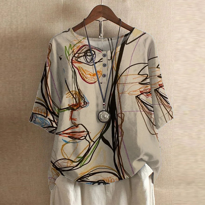 Women's casual floral blouse