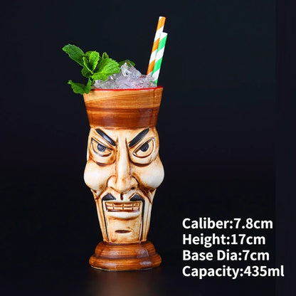 Handmade Ceramic Cocktail Mugs – Novelty Tiki Cups for Parties
