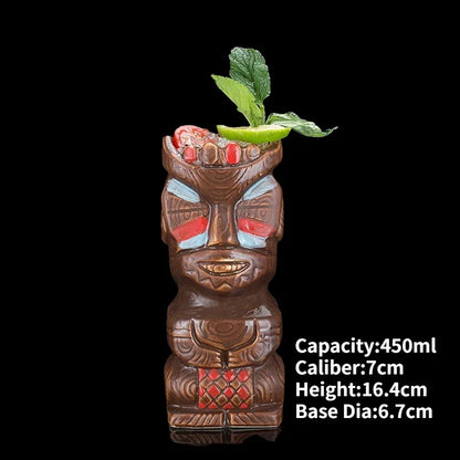 Handmade Ceramic Cocktail Mugs – Novelty Tiki Cups for Parties