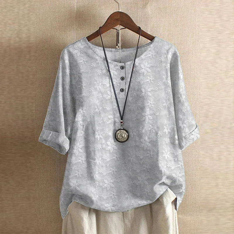 Women's vintage floral summer blouse