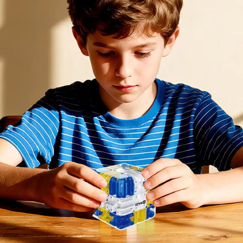 3D maze cube ball skill game