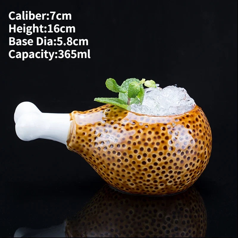 Handmade ceramic novelty cocktail tiki mug
