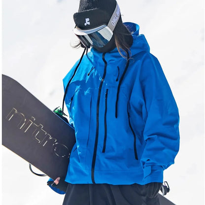 Women's waterproof hooded winter ski snow jacket
