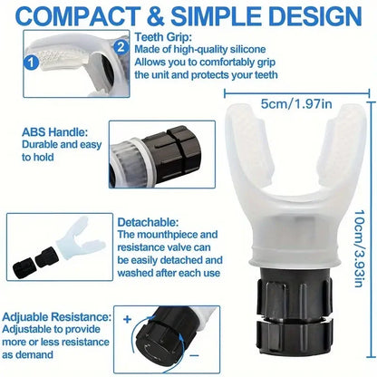 Breathing Trainer – Adjustable Resistance Lung Capacity Trainer