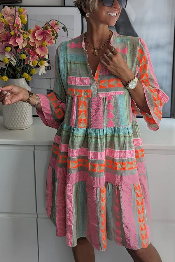 Women's ruffle detail spring dress