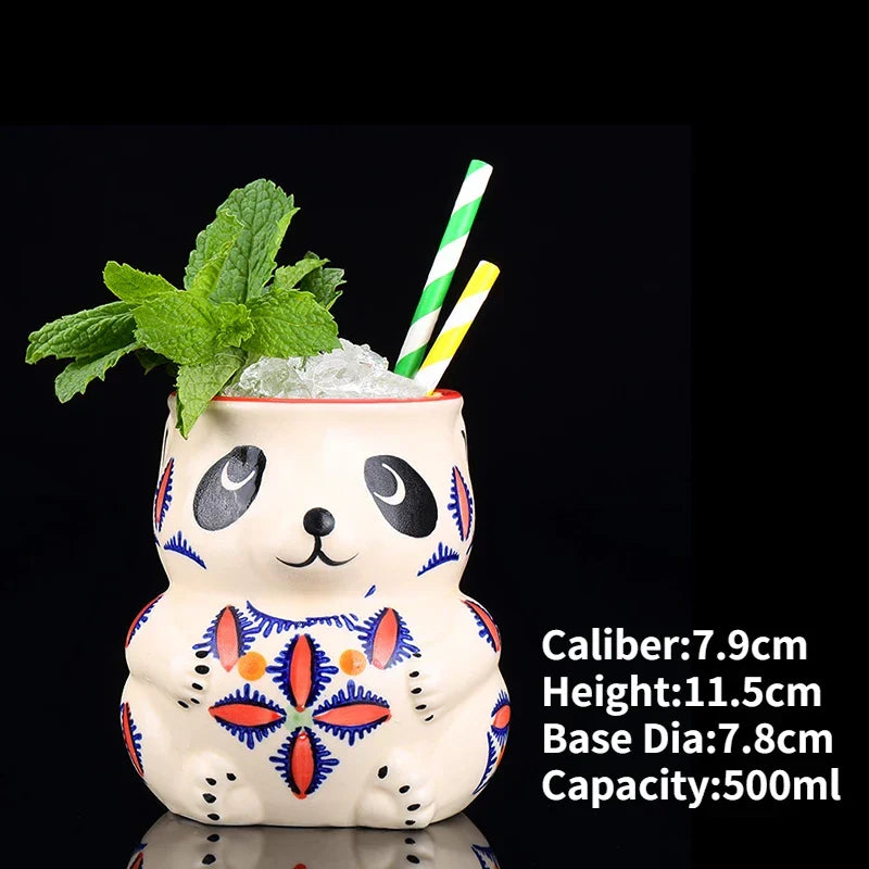 Handmade ceramic novelty cocktail tiki mug