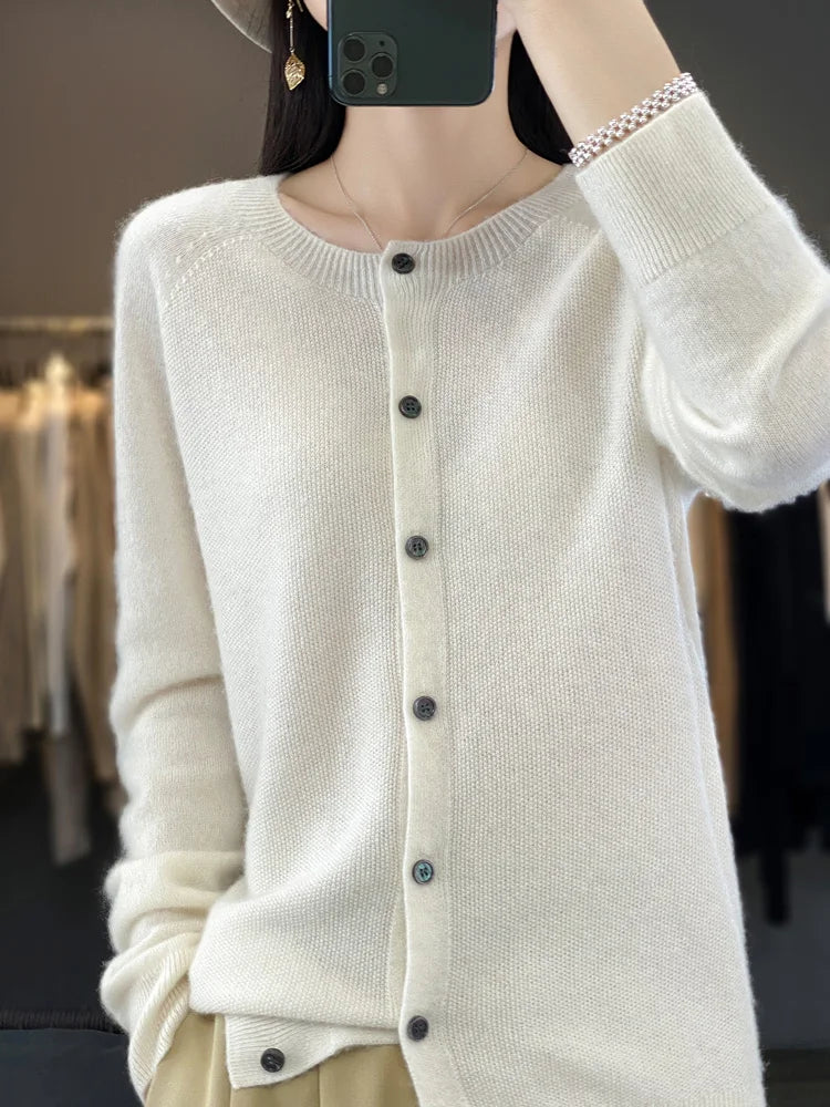Women's layering knit cardigan