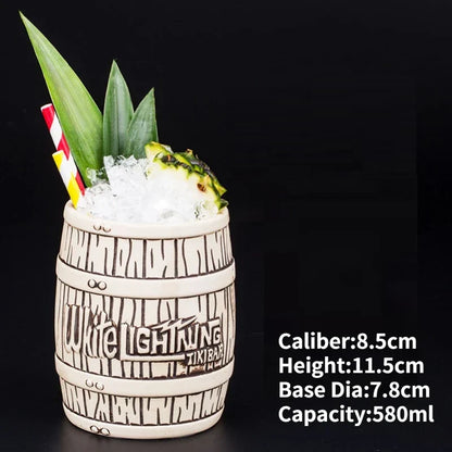 Handmade Ceramic Cocktail Mugs – Novelty Tiki Cups for Parties