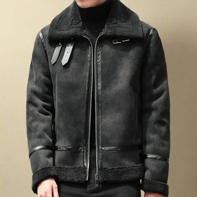 Suede Belted Coat – Long Winter Overcoat