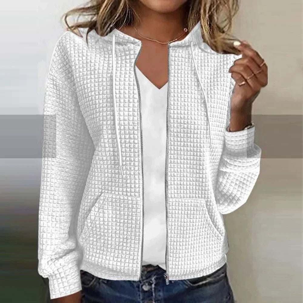 Women's plaid padded jacket - detail