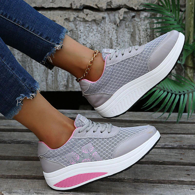 Women's supportive walking sneakers back