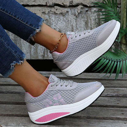 Women's supportive walking sneakers back