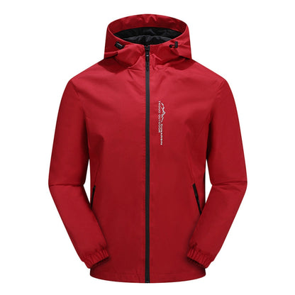Women's waterproof windproof hooded outdoor jacket - front