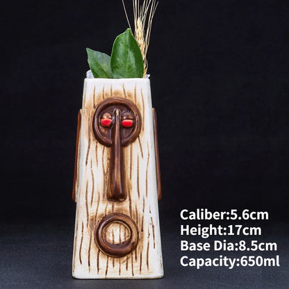 Handmade Ceramic Cocktail Mugs – Novelty Tiki Cups for Parties