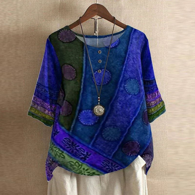 Women's relaxed floral blouse
