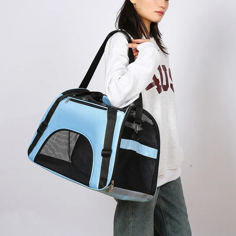 Breathable soft pet travel carrier bag