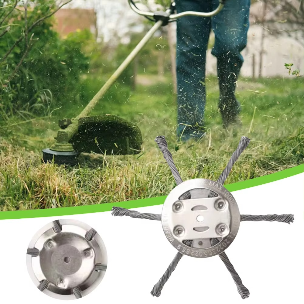 Universal Weed Brush Trimmer Head – Steel Wire Garden Tool