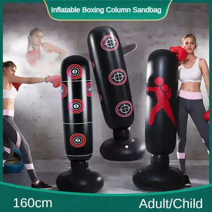 Inflatable free-standing punching bop bag