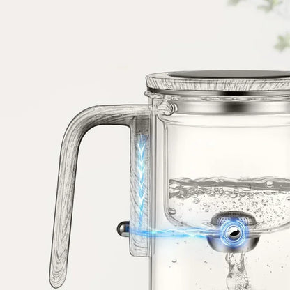 Glass Teapot with Infuser – Borosilicate Teapot with Wooden Handle