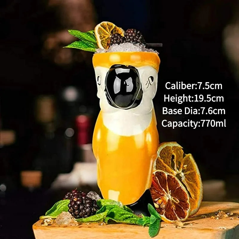 Handmade Ceramic Cocktail Mugs – Novelty Tiki Cups for Parties