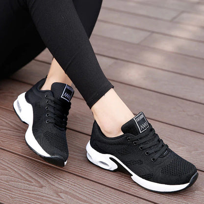 Orthopaedic Knit Sneakers for Women – Breathable Flyknit Trainers with Arch Support