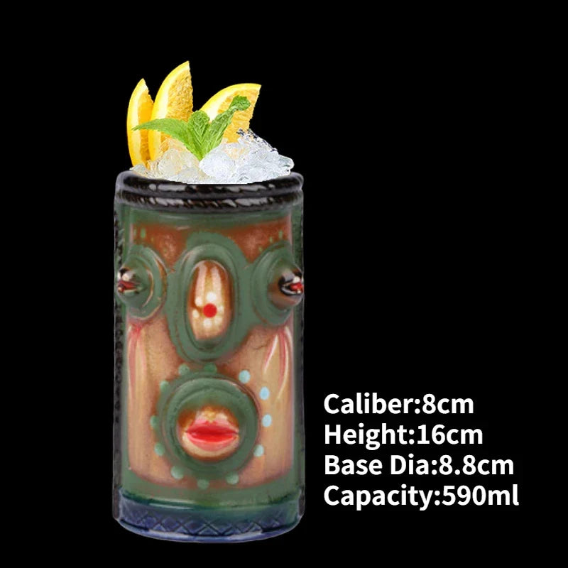 Handmade Ceramic Cocktail Mugs – Novelty Tiki Cups for Parties