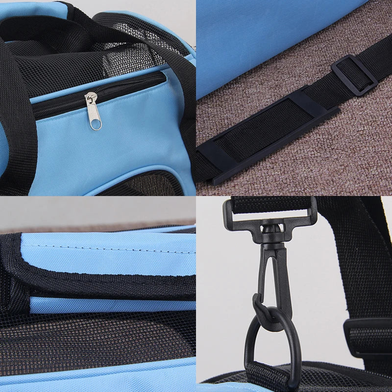 Breathable soft pet travel carrier bag