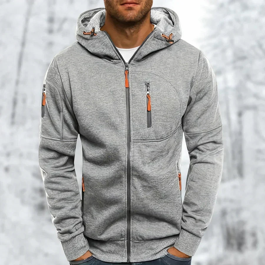 Men's Hooded Jacket – Casual Zip-Up Jacket