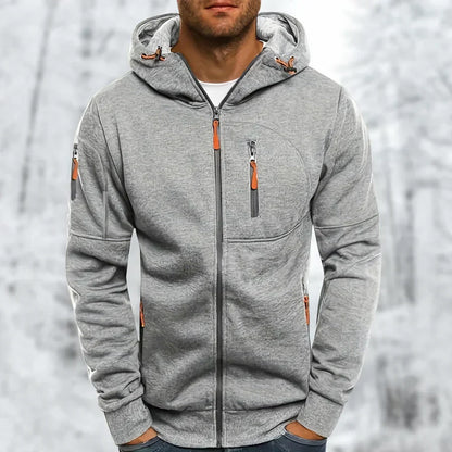 Men's Hooded Jacket – Casual Zip-Up Jacket