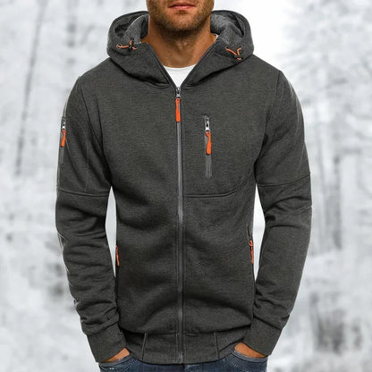 Men's Hooded Jacket – Casual Zip-Up Jacket