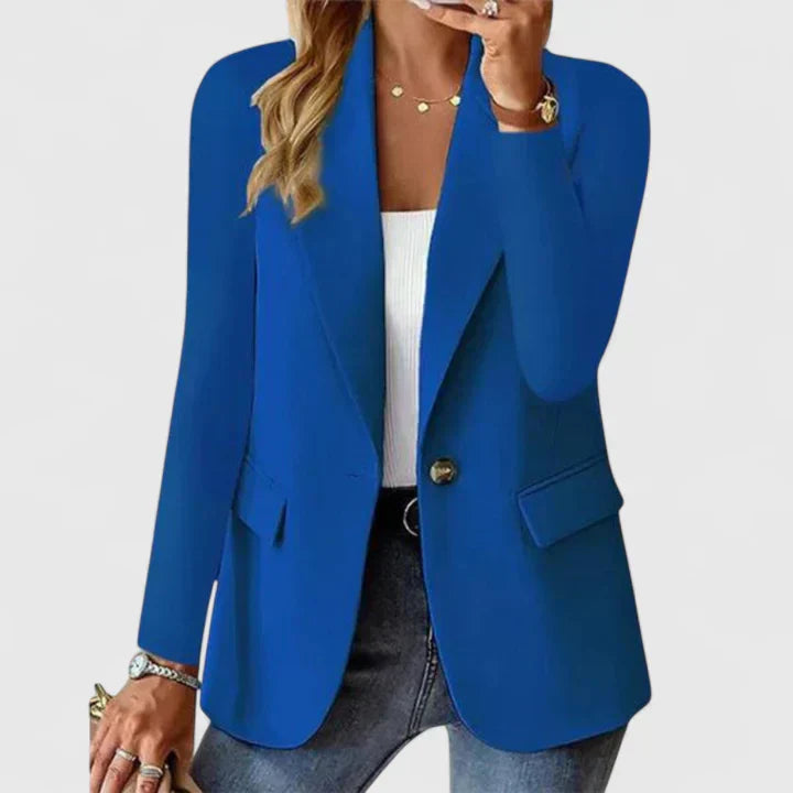 Women's seam-detailed lapel blazer