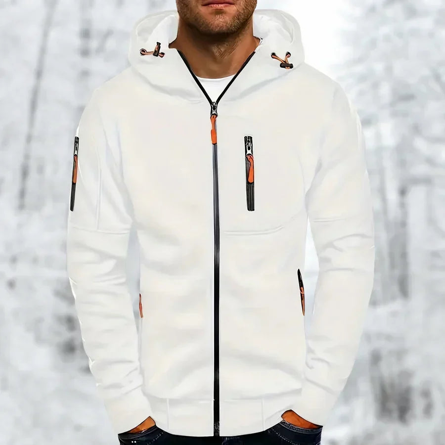 Men's Hooded Jacket – Casual Zip-Up Jacket