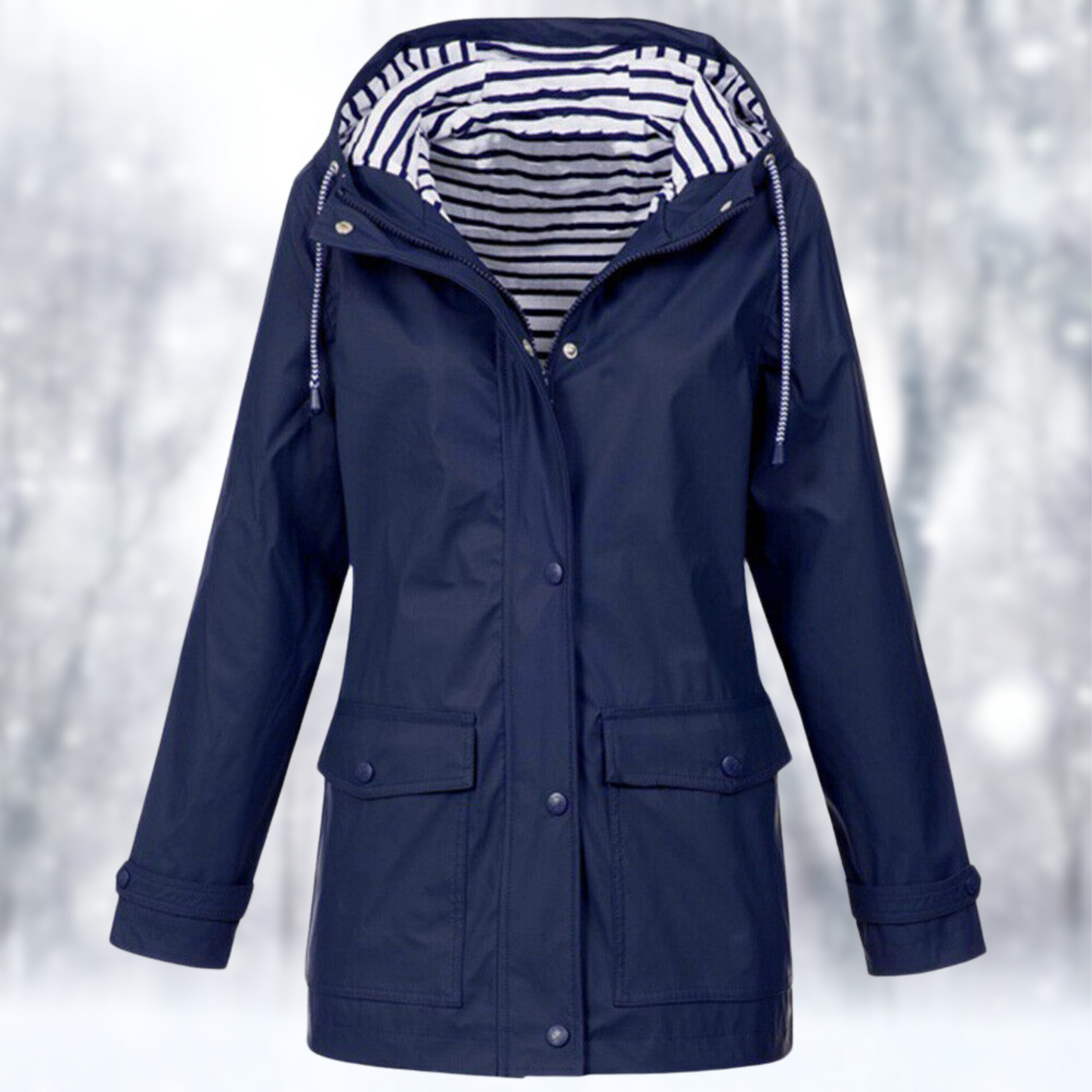 Women's button-front rain jacket