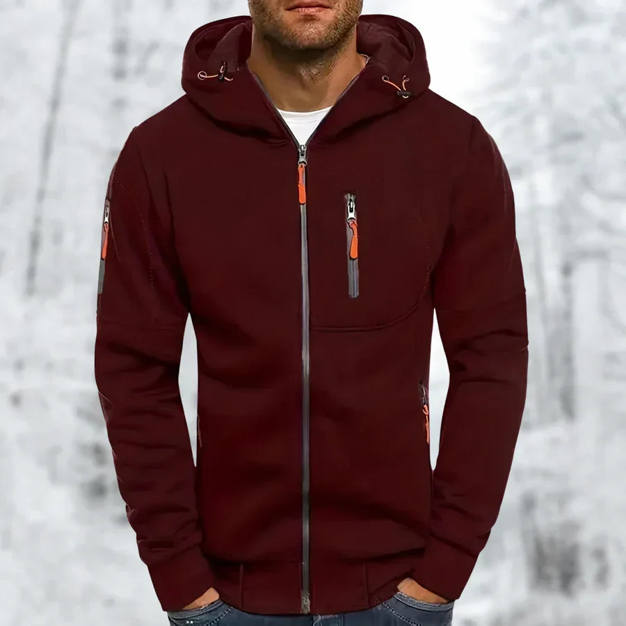 Men's Hooded Jacket – Casual Zip-Up Jacket