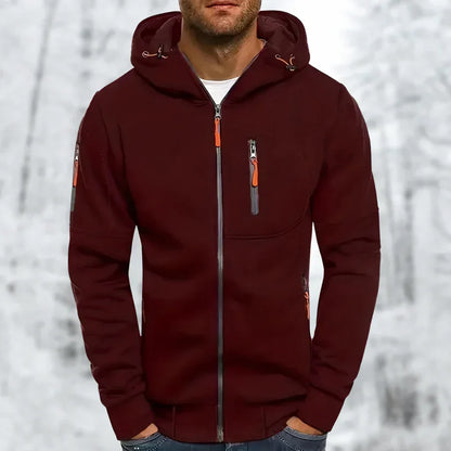 Men's Hooded Jacket – Casual Zip-Up Jacket