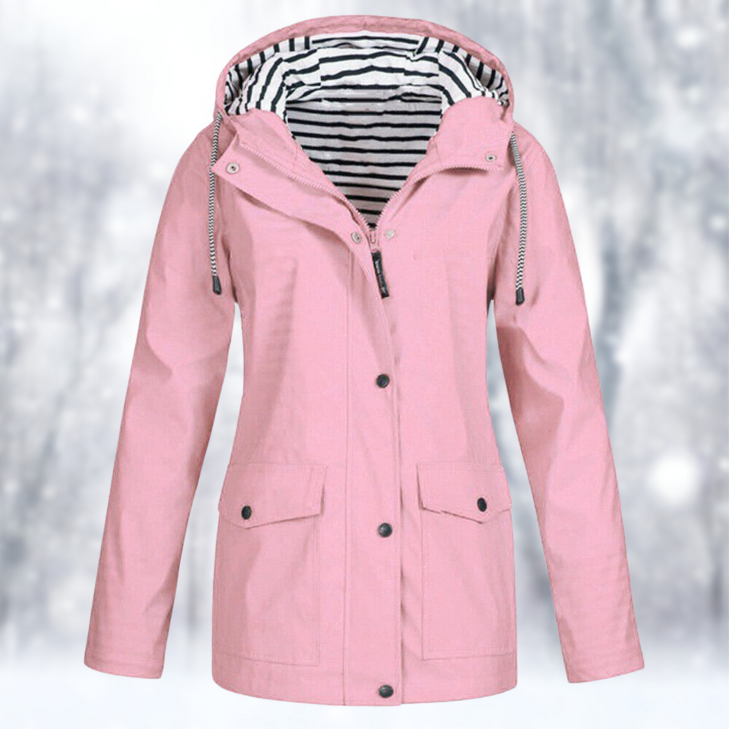 Women's casual waterproof hooded jacket