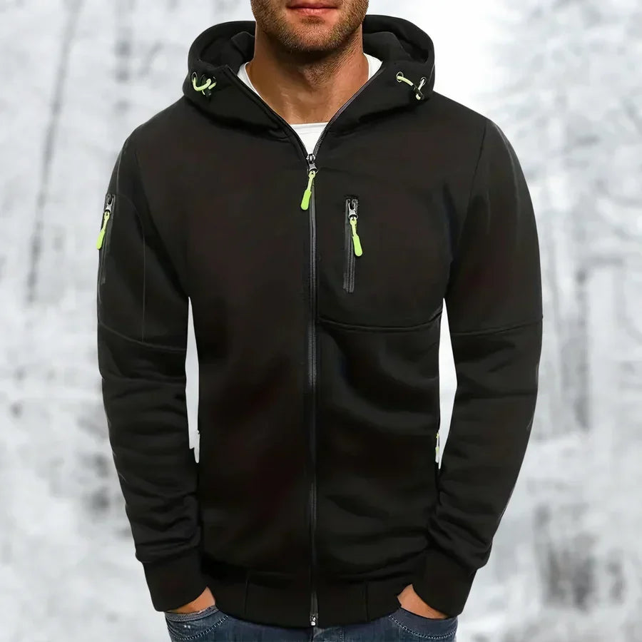 Men's Hooded Jacket – Casual Zip-Up Jacket