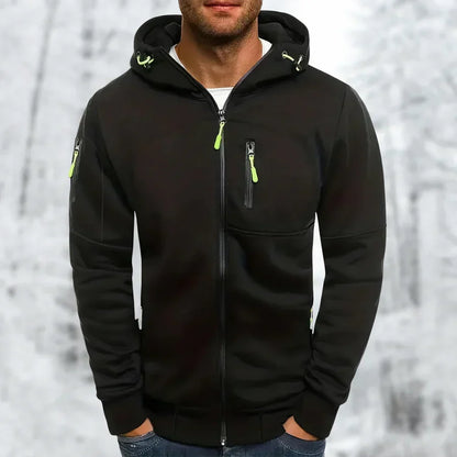 Men's Hooded Jacket – Casual Zip-Up Jacket
