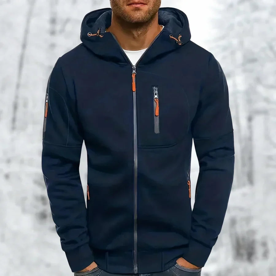Men's Hooded Jacket – Casual Zip-Up Jacket