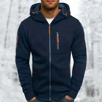 Men's Hooded Jacket – Casual Zip-Up Jacket