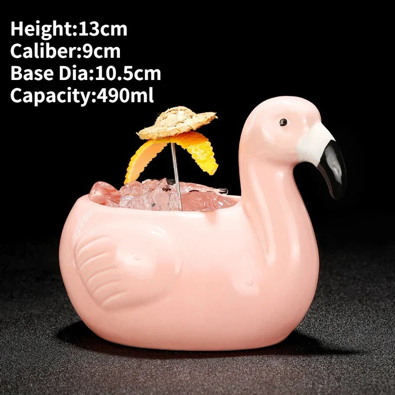 Handmade ceramic novelty cocktail tiki mug