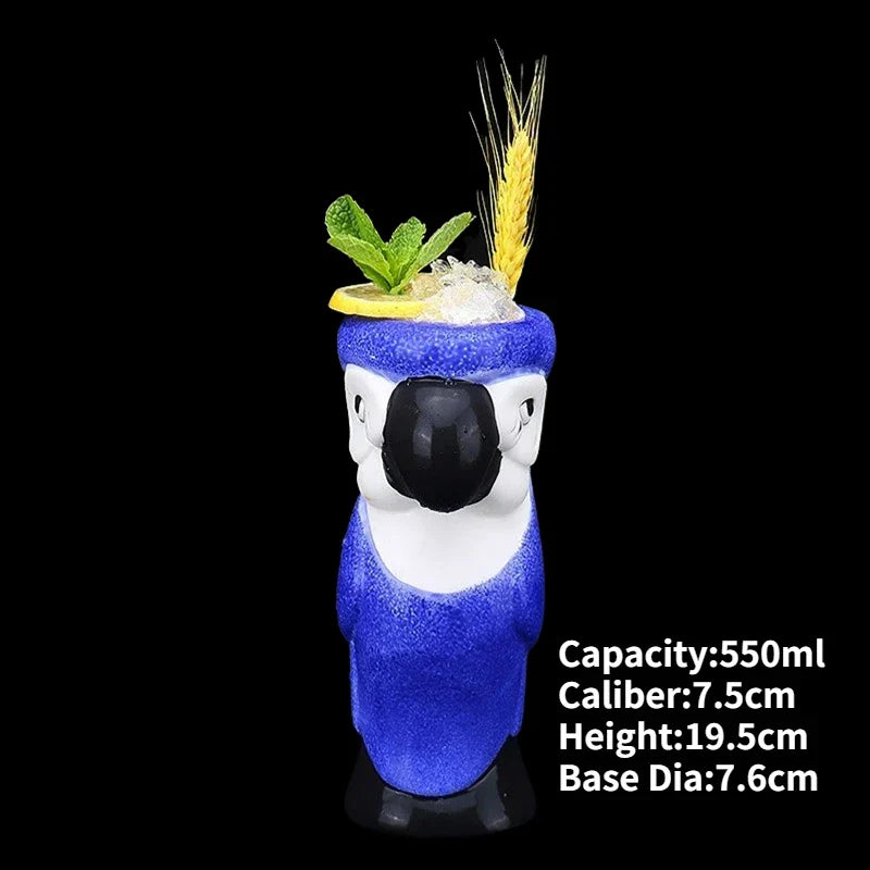 Handmade Ceramic Cocktail Mugs – Novelty Tiki Cups for Parties