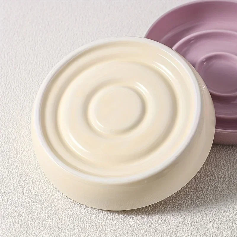 Ceramic slow feeder anti-gulp pet bowl