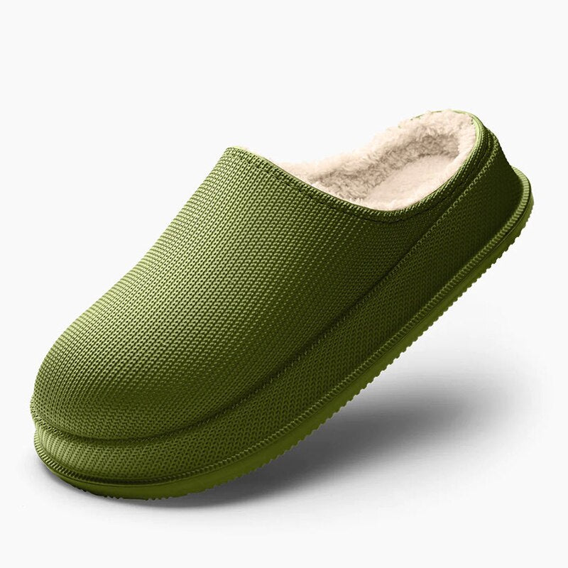 Warm Winter Slippers for Women, Plush Platform House Slippers with Non-Slip Sole