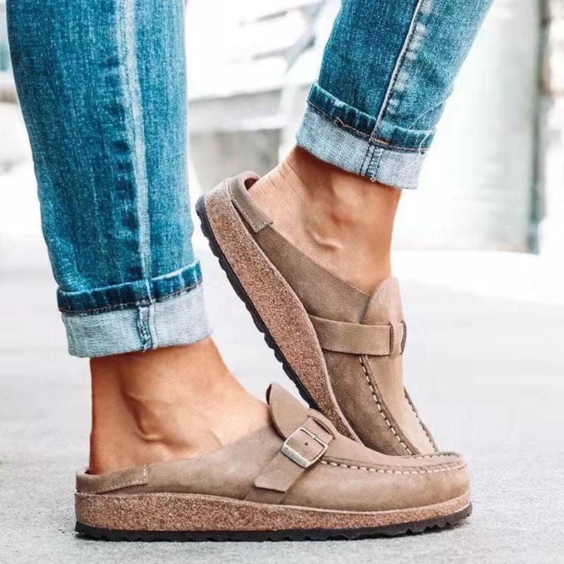 Retro Slide Sandals for Women, Cushioned Comfort Sliders with Arch Support