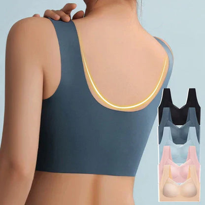 Women's pull-on moulded-cup bra