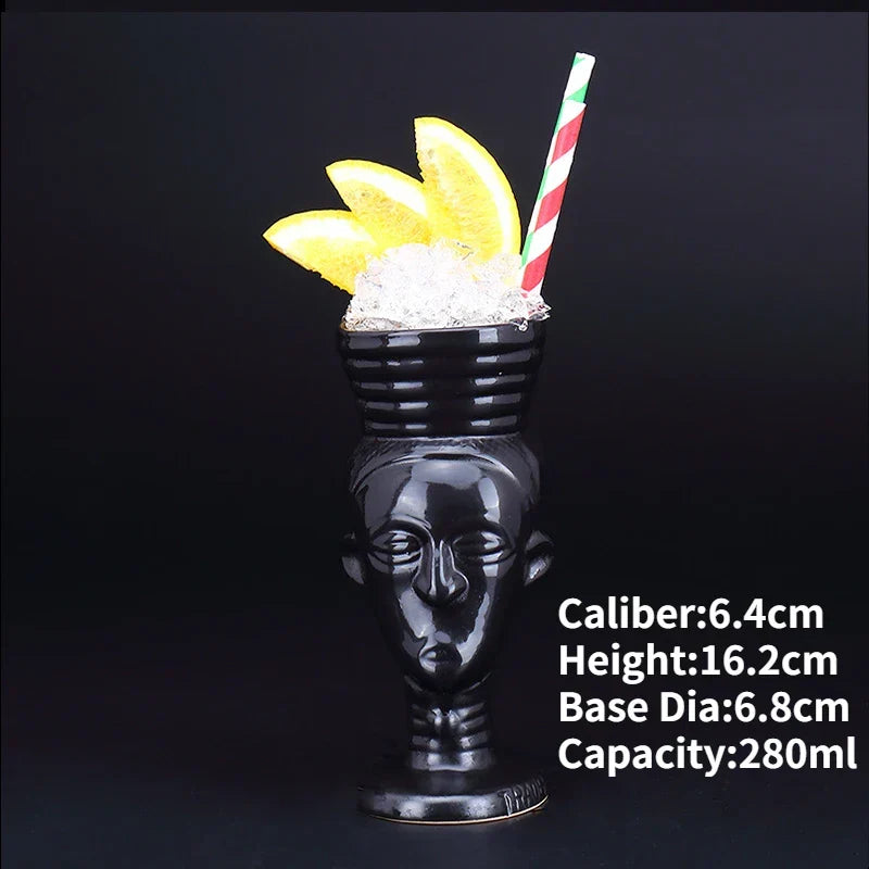 Handmade Ceramic Cocktail Mugs – Novelty Tiki Cups for Parties